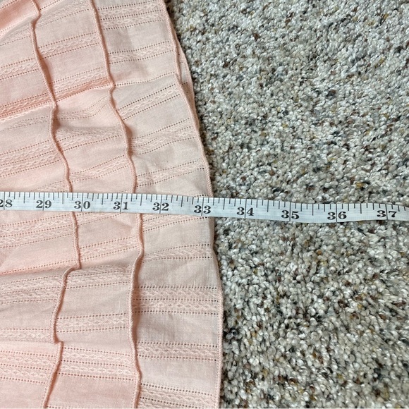 Simplee Pink Ruffle Short Sleeve Smocked Mini Dress Medium NWT - Picture 10 of 11